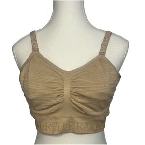 Kindred Bravely Nursing Bra Wireless Clip-Down Cups Soft Beige M Band Extender
